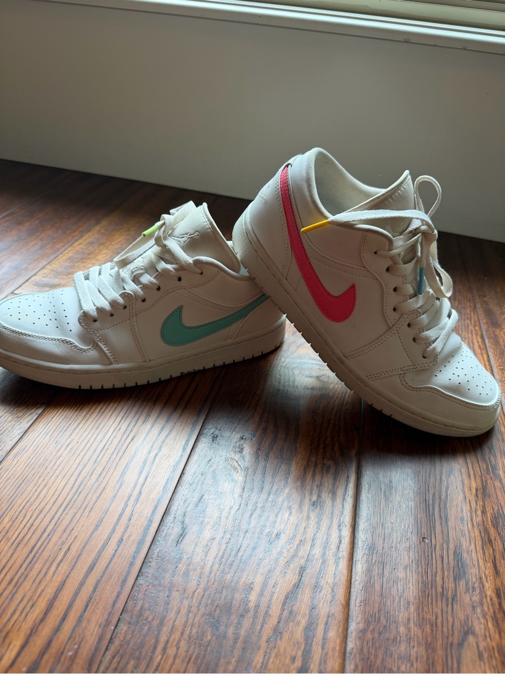 Jordan Low multi color swoosh